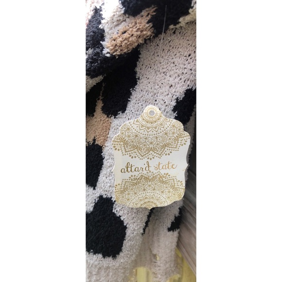 Altar’d State Distressed Leopard Print Long Sleeve Sweater - Picture 9 of 12